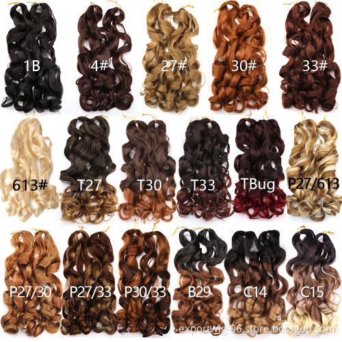 Loose Wave Crochet Braids Hair Wavy Synthetic spiral curl Hair Braiding Hair For Black Women French Curly Braids Extensions
